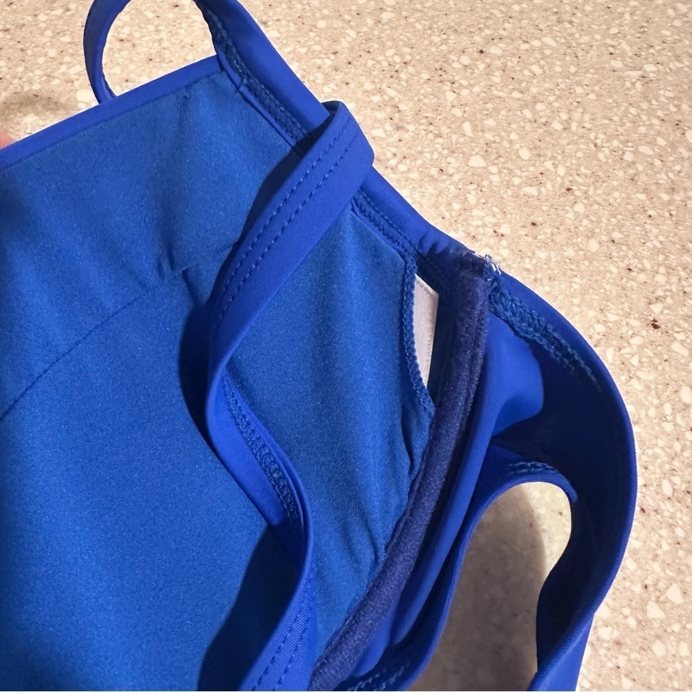 H2OH Swim Bikini “Posh” Top Electric Blue, Padded, Tie Back Adj. Straps XL - Picture 5 of 15